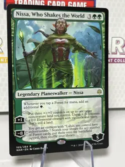 MTG Nissa, Who Shakes the World War of the Spark 169/264 Regular Rare LP NM - Image 3