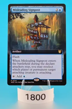 MTG Misleading Signpost (Extended Art) Commander: Wilds of Eldraine Regular #47 - Image 1