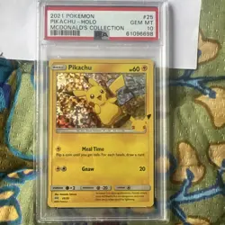 PSA 10 GEM MINT Pikachu McDonald's Collection 2021 Pokemon 25/25 - Image 2