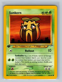 Sunkern 1st Edition Neo Destiny 083/105 Pokemon TCG NM - Image 1