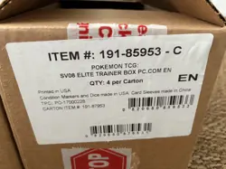 X1 Pokemon Center S&V ETB Elite Trainer Box Case Empty - Surging Sparks SV08 - Image 5