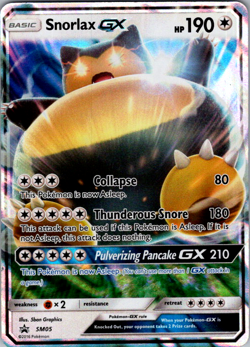 Snorlax GX SM05 Pokemon TCG Sun & Moon Promos DMG - Image 1