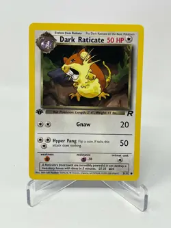 Pokemon Team Rocket 1st Edition Dark Raticate 51/82 Non-Holo Pack Fresh - Image 1