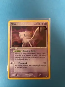 Pokemon TCG Mew 004/017 Pop Series 4 Holo MP Rare Vintage - Image 1