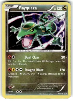 Pokemon TCG Rayquaza XY141 X and Y Black Star Promo Holo LP/MP - Image 1