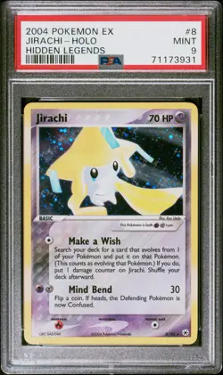 2004 POKEMON EX HIDDEN LEGENDS #8 JIRACHI-HOLO PSA 9 - Image 1
