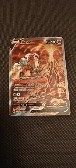 Entei V GG36/GG70 Pokemon TCG Crown Zenith Galarian Gallery Ultra Rare NM - Image 1