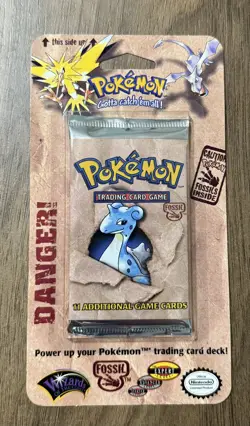 1999 WOTC Pokemon Sealed Pack Fossil Edition Lapras (In packaging) - Image 1