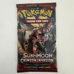 Pokemon Sun & Moon Crimson Invasion Booster Pack TCG Factory Sealed 820650802492 - Image 1