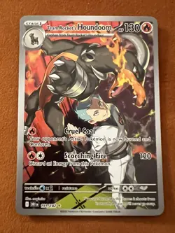 Pokemon TCG Team Rockets Houndoom 191 182 Holo Rare Destined RivalsNM - Image 1