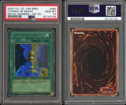 2002 YU-GI-OH! MRD-METAL RAIDERS 1ST ED #060 CHANGE OF HEART PSA 10 FADED - Image 3
