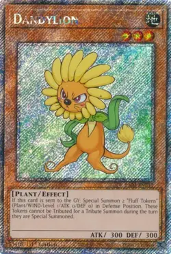 Yugioh! Dandylion - RA03-EN211 - Platinum Secret Rare - 1st Edition Near Mint, E - Image 1