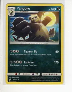 PANGORO TEAM UP SET RARE NON-HOLO FOIL POKEMON CARD 94/181 NM/M - Image 1