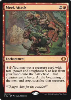 Meek Attack Lorwyn Eclipsed Normal NM 151 - Image 1