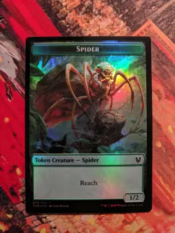 MTG Card: Spider // Human soldier Double-sided Token FOIL - Image 1