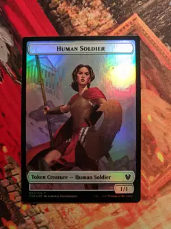MTG Card: Spider // Human soldier Double-sided Token FOIL - Image 2