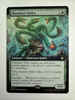 Mossborn Hydra (Extended Art) - MTG Foundations - Image 1