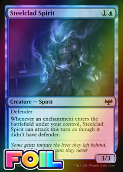 x1 Steelclad Spirit VOW MTG 80/277 FOIL COMMON M/NM 1x - Image 1