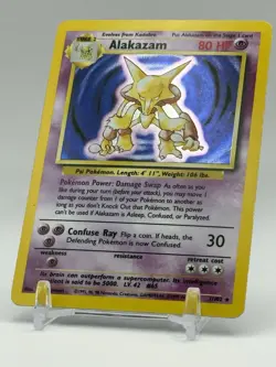 Pokemon TCG Alakazam Base Set 1/102 Holo 1999-2000 Wizards Base Set Copyright... - Image 3