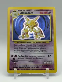 Pokemon TCG Alakazam Base Set 1/102 Holo 1999-2000 Wizards Base Set Copyright... - Image 5