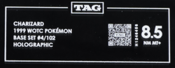 1999 Pokemon Base Set 4/102 Charizard Holo TAG 8.5 **Very Well Centered** - Image 3