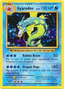 1x Gyarados - 34/108 - Holo Rare Moderately Played Pokemon XY-- Evolutions - Image 1
