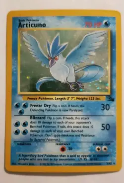 Pokemon TCG Articuno Fossil Holo Unlimited Rare Vintage Card 2/62 - Image 1