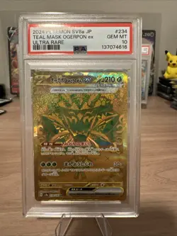 Pokemon Teal Mask Ogerpon EX 234/187 Ultra Rate Terastal Festival PSA 10 - Image 1