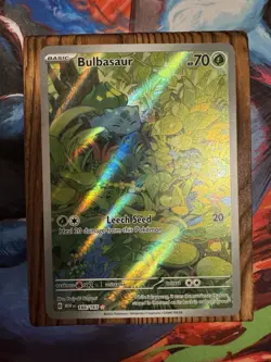 Pokemon TCG Bulbasaur Holo Card 166/165 Scarlet & Violet 151 Illustration Rare - Image 1