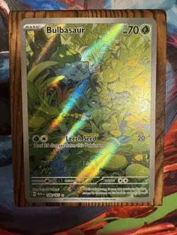 Pokemon TCG Bulbasaur Holo Card 166/165 Scarlet & Violet 151 Illustration Rare - Image 5