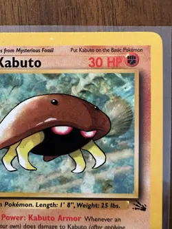Pokemon TCG Kabuto Fossil 1st Edition Common Card 50/62 - Image 3