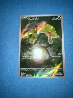 Pokemon TCG Caterpie 172/165 Scarlet & Violet 151 Illustration Rare Card - Image 1