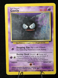 Pokemon TCG Gastly 50/102 Base Set WOTC Vintage Common MP - Image 1