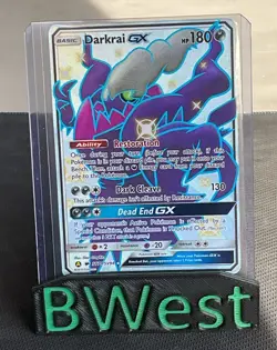 Darkrai GX NM LP SV70 Hidden Fates Shiny Vault Pokemon TCG Card 2019 - Image 1