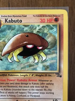 Pokemon TCG Kabuto Fossil 1st Edition Common Card 50/62 - Image 3