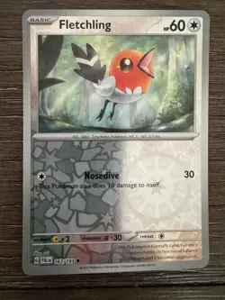 Pokemon - Fletchling 163/193 - Reverse Holo - Paldea Evolved - NM/M - Image 1
