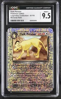 CGC 9.5 Dark Persian 2002 Legendary (Collection) 6/110 Reverse Holo Pokemon Card - Image 1