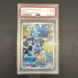 2023 POKEMON SVI EN-SCARLET & VIOLET #215 RIOLU ILLUSTRATION RARE PSA 9 - Image 1