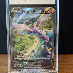 2022 POKEMON SWORD & SHIELD LOST ORIGIN #180 FULL ART AERODACTYL V - Image 4
