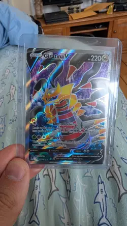 Pokemon Giratina v Full Art Ultra Rare TCG Card SWSH Lost Origin 185/196 - Image 2