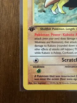 Pokemon TCG Kabuto Fossil 1st Edition Common Card 50/62 Regular - Image 5