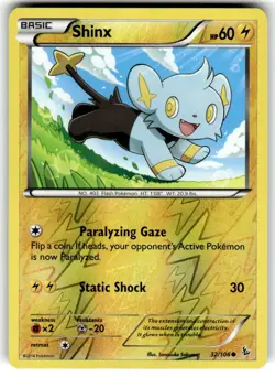 Pokemon - Shinx - 32/106 - Reverse Holo - XY Flashfire - NM - Image 1
