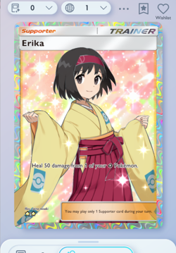 Pokemon TCG POCKET - Erika Full Art 2⭐, Genetic Apex, English - Image 3