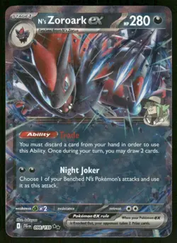 Pokemon Cards N's Zoroark ex 098/159 Journey Together Double Rare NM *1 - Image 1