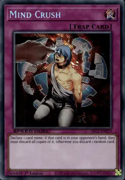Mind Crush Speed Duel 1st Ed Secret EU SBC1-ENE19 Yu-Gi-Oh! - Image 1