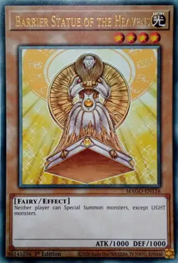 MAGO-EN116 BARRIER STATUE OF THE HEAVENS RARE 1ST EDITION YuGiOh CARD - Image 1