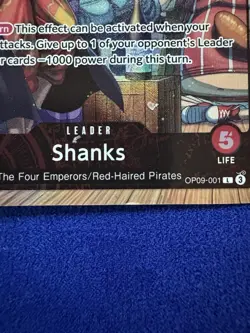 Shanks One Piece TCG OP09-001 July 2025 Promo PSA Limited Edition LP - Image 2