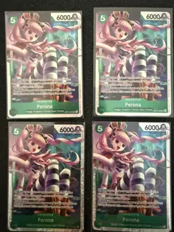 One Piece Perona OP14-033 SR The Azure Sea's Seven PLAYSET - FAST SHIPPING - Image 1