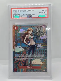 PSA 10 GEM MINT Nami SP OP01-016 from the Awakening of the New Era One Piece - Image 1