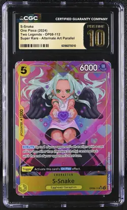 S-SNAKE OP08-112 ALTERNATE ART 2024 ONE PIECE Card CGC 10 PRISTINE - Image 1